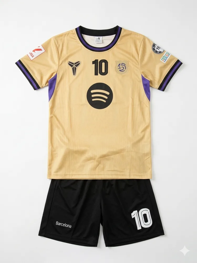 חליפת כדורגל ברצלונה מספר 10 - ימאל חליפת כדורגל לילדים ונוער