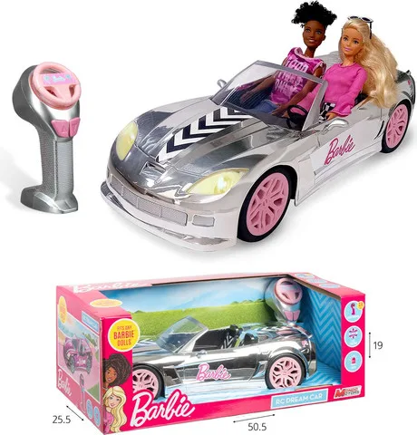 מכונית על שלט Barbie מבית Mondo Motors - צבע כסוף