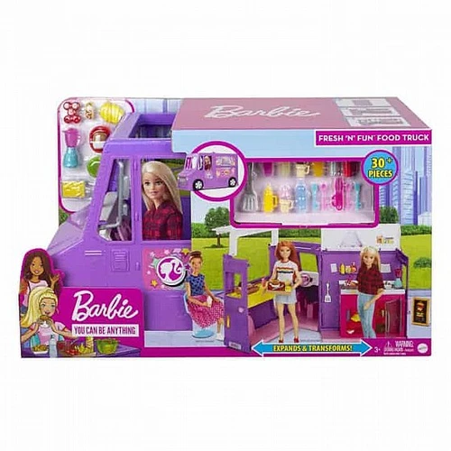 ברבי משאית אוכל נפתחת לדוכן Barbie