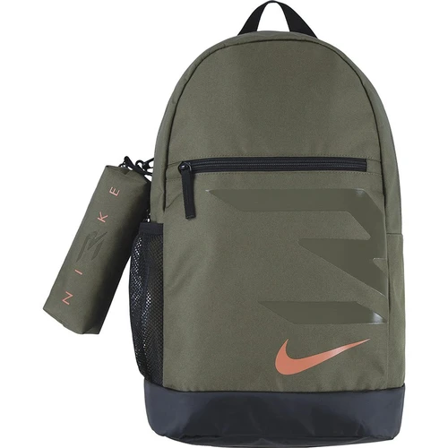 תיק נייק + קלמר 2 תאים NIKE ירוק לוגו כתום