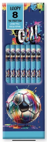 עפרונות כדורגל כחול