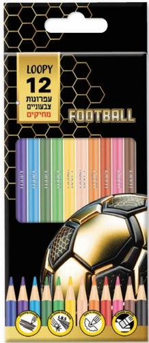 צבעי עיפרון כדורגל שחור זהב