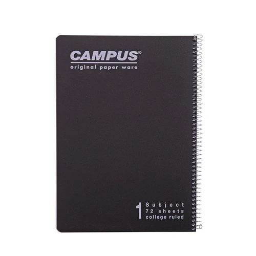 3 מחברות ספירלה CAMPUS נושא 1 *שורה* שחור , לבן אפור A4