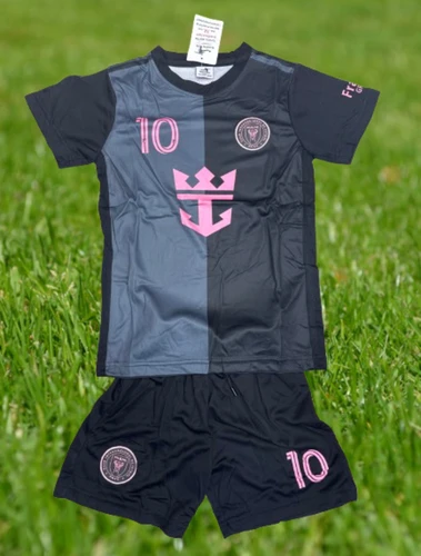 חליפת כדורגל מסי לילדים ונוער MESSI MIAMI מספר 10