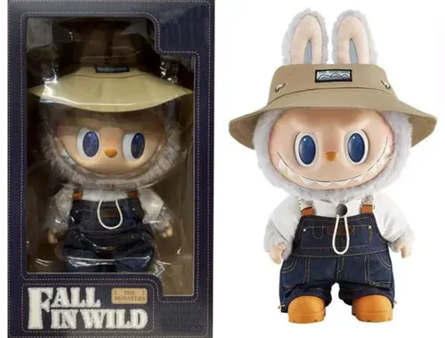 לבובו ענקי בובה איכותית גודל 40 ס"מ - Labubu תואם לבובו