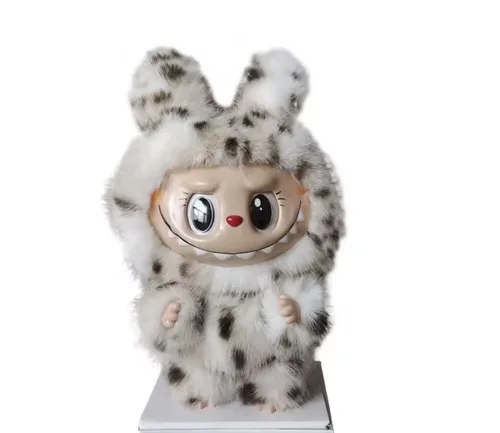 לבובו ענקי בובה איכותית גודל 40 ס"מ - Labubu תואם לבובו מנומר