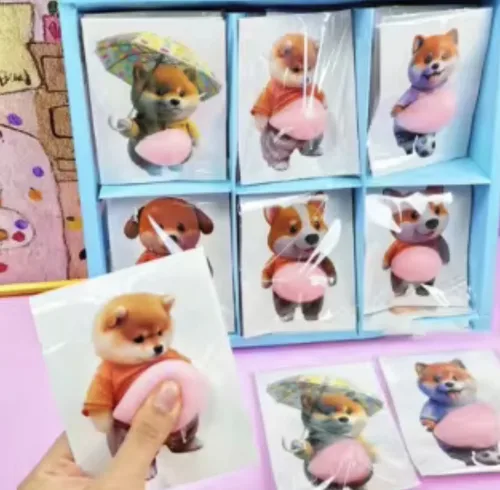 מדבקה לפלאפון כלבים פידג'ט טויס