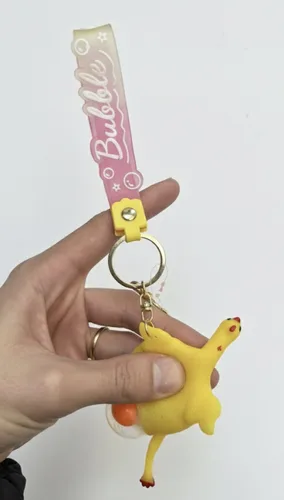 תרנגולות מחזיק מפתחות לוחצים יוצא ביצה