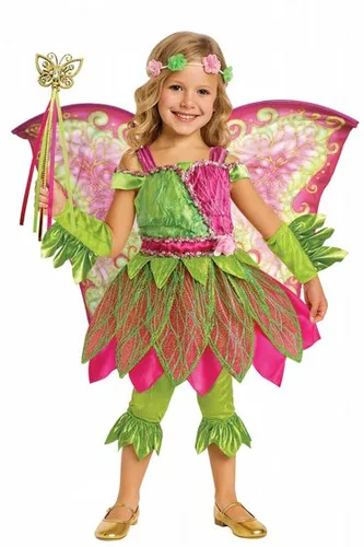 תחפושת פיה בורוד ובירוק לילדות של חברת רוביס