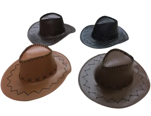 כובע קאובוי דמוי עור נוער מבוגרים