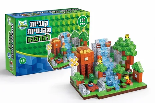 בלוק קראפטר 150 חלקים קוביות מגנטיות להרכבה אתר בניה