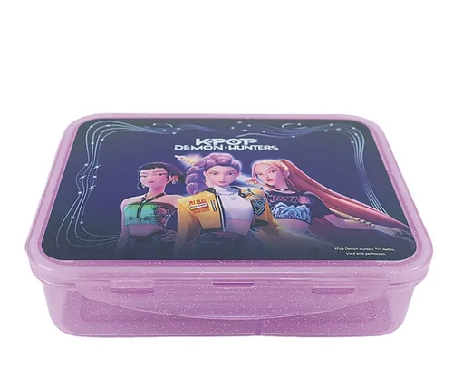 קופסת אוכל מחולקת 4קליפסים קיי פופ