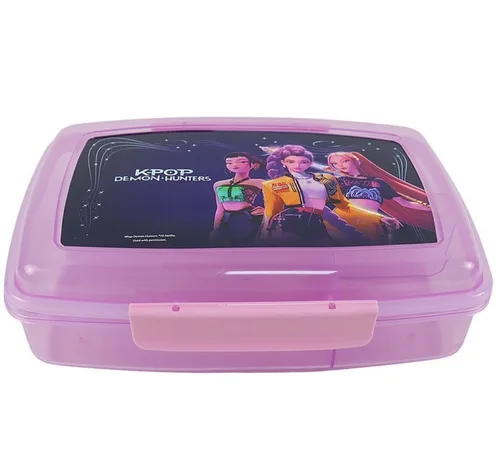 קופסת אוכל מחולקת 2קליפסים קיי פופ