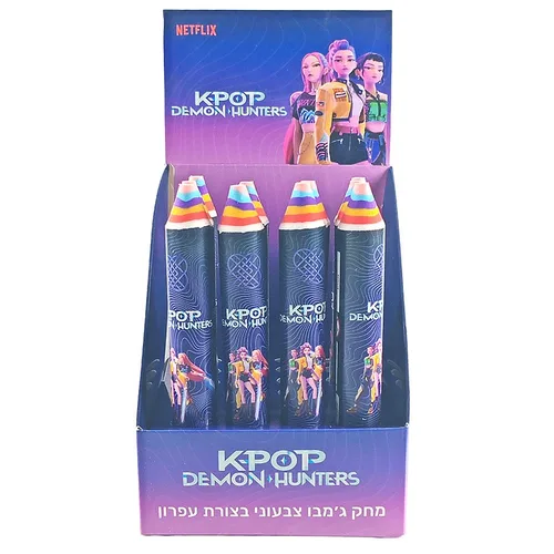 מחק ג'מבו צבעוני בצורת עפרון קיי פופ