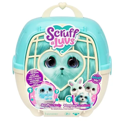 כדור פרווה חיות מחמד בכלוב נשיאה בובה כחולה בהפתעה