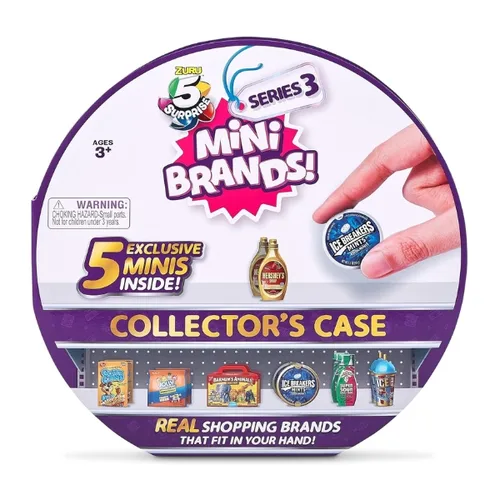 מיני ברנדס מזוודת אספנים עם 5 הפתעות סגול MINI BRANDS