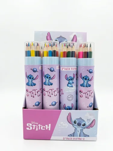 12 עפרונות צבעוניים סטיץ'