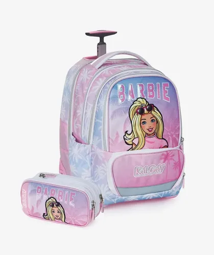סט כיתה אBarbie iTrolley תיק טרולי מובנה כולל קלמר קל גב