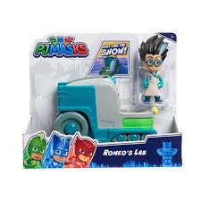 PJ masks כוח פיג'יי מכונית עם דמות רומיאו